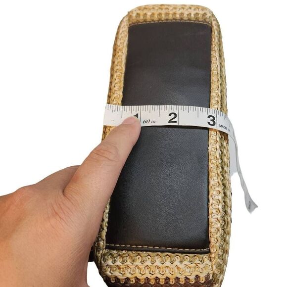 Charter Club Classics Women's Tan Snap Closure Striped Crossbody Bag - Picture 3 of 16